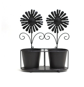 Offre Spéciale planteurs de tournesol métal avec trois pots pour le jardin - Product Image 4