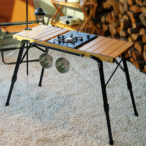 Luz al aire libre portátil Regulable de aluminio de altura ajustable extensible rollo de huevo estufa parrilla barbacoa plegable <span class=keywords><strong>Igt</strong></span> MESA DE Camping - Product Image 1
