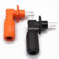 Enchufe de bloqueo automático Chapado en plata unipolar de alta corriente 240A conector de nueva energía de alta potencia ángulo recto nailon DC cobre