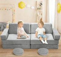Petit canapé modulaire moderne, design mignon, en tissu et mousse, pliable, réglable, siège souple pour la maison, la chambre, la lecture et les jeux d'enfants