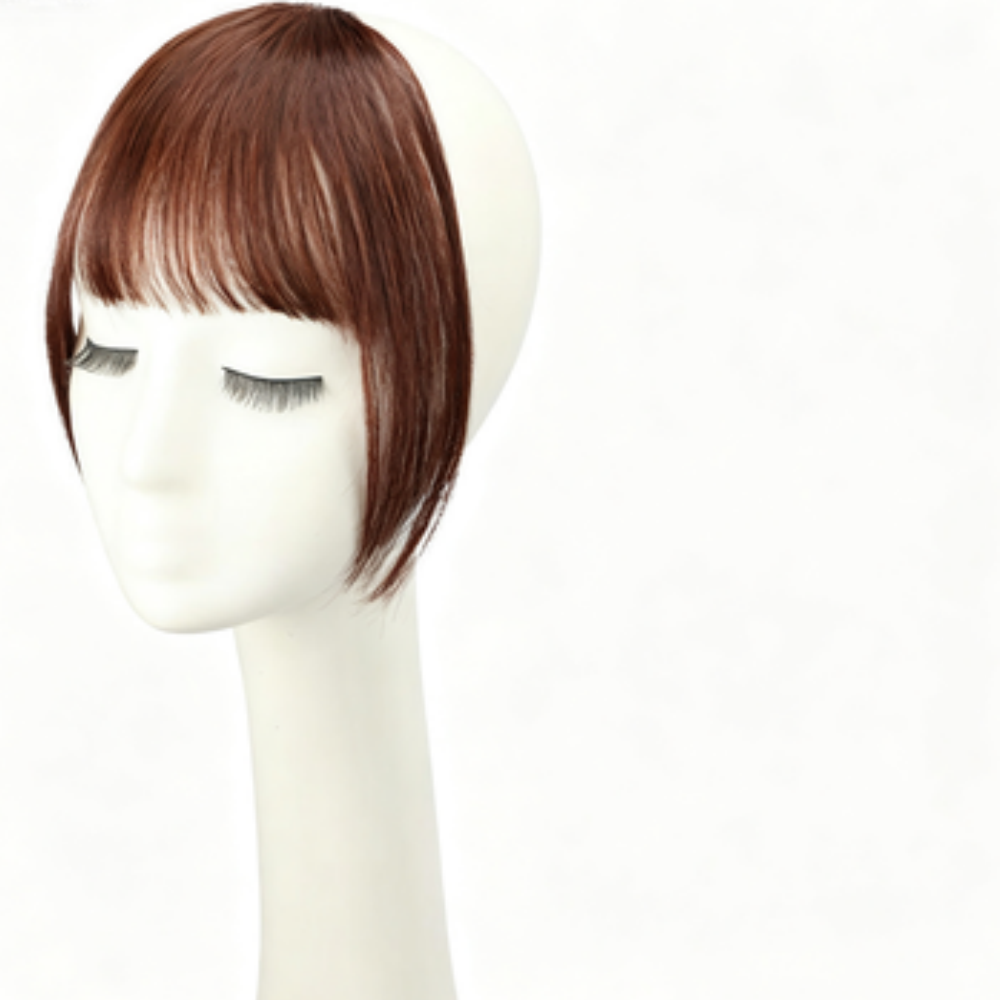 cartoon bangs with horns-dark brown