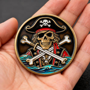 Nuovi Arrivi: Monete Artigianali in Metallo con Cartoni Animati, Monete da Collezione 3D Smaltate Stile Retrò, Monete Commemorative Personalizzate con LOGO, Monete da Sfida in Metallo Pirata - Product Image 6