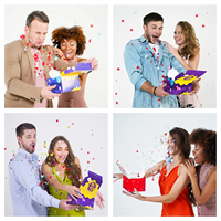 Boîte cadeau surprise à confettis personnalisée OEM/ODM, emballage cadeau d'usine avec logo et motif personnalisés pour cadeaux de marque