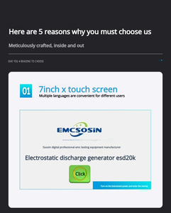 מחולל פריקת חשמל סטטי Huipu ESD 20K - מכשיר בדיקת EMI אנלוגי חדש לבדיקת תאימות אלקטרומגנטית - Product Image 6