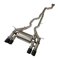 Échappement Catback à soupapes pour BMW M3/M4 F80/F82 3.0T, avec tube intermédiaire simple T304 et silencieux Valvetronic avec embouts