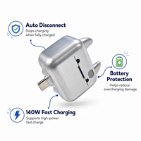 Pemisah Pengisian Daya Penuh Mini Smart AI Auto Disconnect Overcharge Protector USB C Pengaman Pengisian Cepat untuk Smartphone Universal