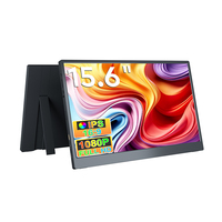 Moniteur portable 15,6 pouces 1080P Mini LED IPS grand écran USB-C 3.2 Mini HD pour ordinateur portable 16:9, idéal pour le commerce et le bureau