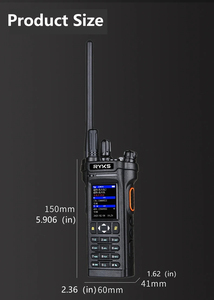 Radio bidirectionnelle hybride 2026 RYKS 10W POC+UHF+VHF avec coque antichute en TPE et PC, double PTT, double écran, autonomie ultra longue de 7 jours - Product Image 5