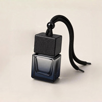 Échantillons Gratuits – Diffuseur de Parfum pour Voiture en Verre 8ml, Forme Carrée, Bouchon en Bois, Bouteilles Vides
