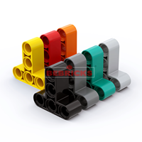 BEBRICKS Série de pièces de construction 60484 Liftarm technique de forme modifiée épais 3x3 Briques de construction MOC pour voiture RC