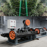 Machine à fil barbelé automatique contrôlée par PLC, modèle HouHong HH, moteur haute vitesse 2,2 kW, roulement à engrenages, diamètre de fil 2-4,5 mm, garantie 1 an