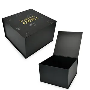 Luxury Paper Cardboard Folding Baseball Cap Hat Snapcap Packaging Box Custom L;ogo Magnet Foldable Gift Box With Lid for Caps