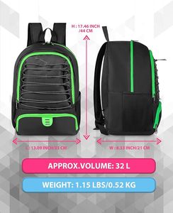 Free sample Men's Basketball <b>Backpack</b> with Shoe Compartment/Foldable/Waterproof/Large Capacity Casual Sports <b>Backpack</b> Bag - Product Image 5