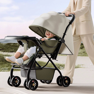 Cochecito <span class=keywords><strong>de</strong></span> Bebé Multifuncional 3 en 1, Ligero, Plegable, con Vista Elevada, para Recién Nacidos, Posiciones Sentado y Acostado, Cómodo - Product Image 2