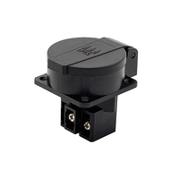 Prise de courant suisse à 3 broches noire 10A 230V IP55 T13 avec couvercle SN 441011 Standard Z135S