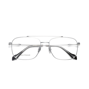 Gafas Rectangulares de Titanio Puro Ultraligeras, Montura Completa Unisex para Adultos, Corrección de Visión, Diseño de Color Sólido - Product Image 1