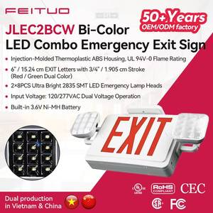 Letrero de Salida de Emergencia LED con Certificación UL CUL de Fábrica Feltor Vietnam, para Proyectos de Marca OEM ODM para el Mercado Estadounidense, Pedidos al por Mayor - Product Image 1