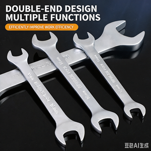 <span class=keywords><strong>Clé</strong></span> <span class=keywords><strong>à</strong></span> molette métrique double embout en chrome mat, en acier <span class=keywords><strong>à</strong></span> haute teneur en carbone, épaissie et trempée, 1000 lb-ft, vente directe en gros du fabricant - Product Image 4