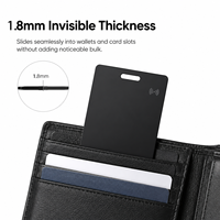Localisateur intelligent certifié Google Find My Device, carte GPS anti-perte ultra-fine pour téléphone Android, portefeuille, passeport