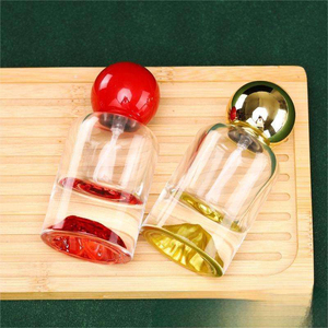 Bouteilles de parfum en verre cylindriques OEM/ODM de 30 ml, 50 ml, 100 ml avec fond doré, argenté, bleu, rouge, vert pour cadeaux et parfums - Product Image 2