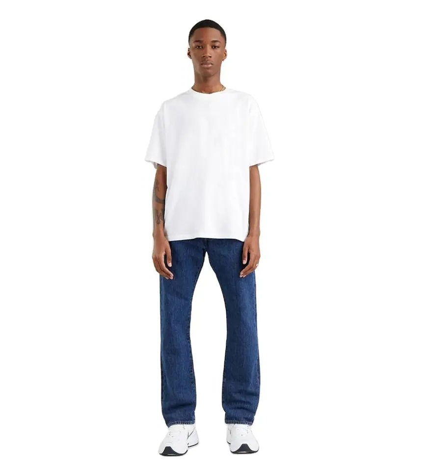 ג 'ינס באיכות גבוהה 501 ג' ינס רגליים ישרות קלאסי סטיילינג אייקוני ג 'ינס ישרים מכנסיים
