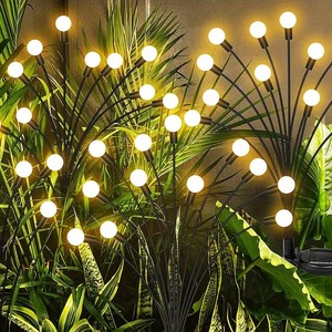Lampe solaire extérieure IP65 pour jardin, motif pissenlit, papillon, luciole artificielle, avec effet feu d'artifice ondulé, pour patio et aménagement paysager - Product Image 2