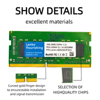 RAM DDR4 4GB 8GB 16GB 3200MHz 2666MHz 2400MHz 2133MHz Mémoire pour ordinateur portable 21300 25600 SODIMM
