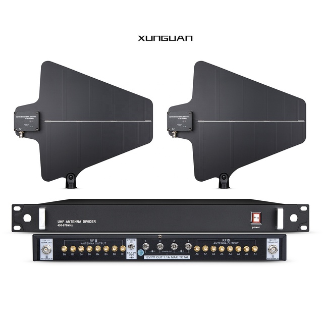 945-16 Professional Antenna Distribution System 8-way 16 Channels Signal Amplifier Splitter for UHF Wireless Microphone