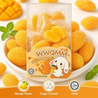 Op maat gemaakte snoepjes met goede smaak: aardbei, druif, mango, kokosnoot, perzik. Zachte, kauwbare fruitsnoepjes, halal gecertificeerd, fruitensap, bulk gummy snoepjes.