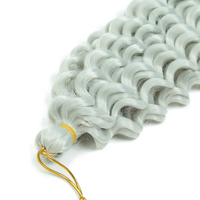 Extensions de cheveux synthétiques en fibre inflammable, style naturel, boucles profondes, 22 pouces, double trame, tresses, 90g, légères