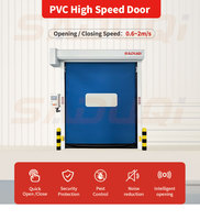Porte à capot roulant rapide en PVC moderne personnalisée avec capteur haute vitesse et fonction étanche pour entrepôt