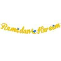Nouveau Eid Mubarak papier bannière Ramadan Mubarak papier bannières pour musulman islamique fête bricolage maison suspendus décorations Eid cadeaux
