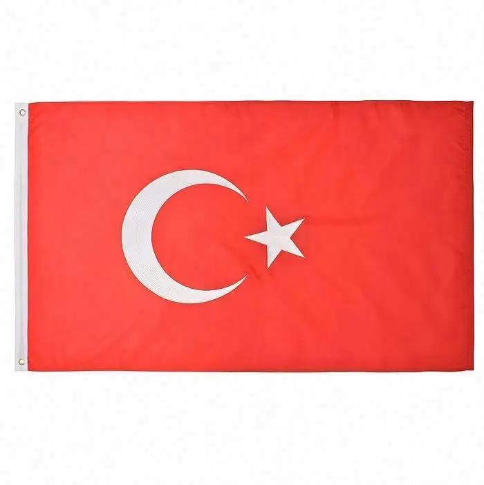 Турецкие флаги по низкой цене, полиэфирный Национальный флаг страны 5x3 фута 150x90 см, флаг индейки