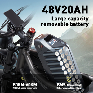 Bicicleta de Montaña RANDRIDE DM711 de Alta Potencia con Doble Motor, Suspensión Completa, Todoterreno, Batería de Litio de 48V, Motor sin Escobillas, 7 Velocidades - Product Image 2