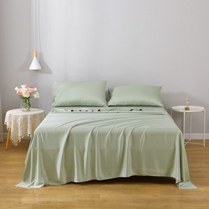 100% Cotton 300TC Duvet Cover Plain Silk <strong>Soft</strong> Twin Full Queen king Flat <strong>Sheet</strong> Fitted <strong>Sheet</strong> Set With Pillow case - Product Image 4
