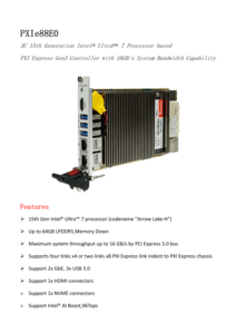 เช่นเดียวกับ NI PXIe88E0 M32G/1TB SSD คอนโทรลเลอร์ PXI Gen3 พร้อมความสามารถในการใช้งานแบนด์วิดท์ของระบบ 16GB/s - Product Image 2