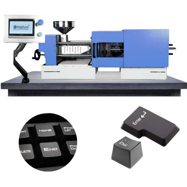 Mini Electric Automatic Horizontal Desktop Injection Molding PLC Controlled Gear Screw 40g Precision System ABS PET PP HDPE PVC