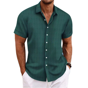 Nouvelle Chemise Décontractée à Manches Courtes en Fibre de Polyester Jacquard à Pois pour Homme, Idéale pour le Sport et les Loisirs, Anti-Plis, 180g, Collection Printemps, ODM - Product Image 4