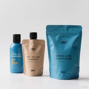 บรรจุภัณฑ์น้ำผลไม้แบบยืนได้ ขนาด 250 มล. 350 มล. 500 มล. 1 ลิตร พิมพ์ลายได้ตามต้องการ ใช้ซ้ำได้ เป็นมิตรกับสิ่งแวดล้อม เกรดสำหรับอาหาร บรรจุของเหลวได้ น้ำผลไม้ น้ำอัดลม พร้อมจุกแบบย่อยสลายได้ - Product Image 2