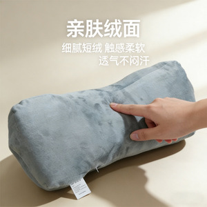 Almohada triangular de apoyo para el cuello, color gris, 4 rellenos de fibra de poliéster, firmeza media, para sofá, coche, dormitorio, cojín para dormir - Product Image 4