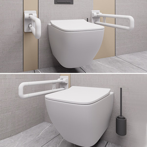Heng Sheng Holdings <b>Wall</b> <b>Mounted</b> Grab Bar 150kg Load Capacity Anti Slip Plastic Stainless Steel Bathroom <b>Handrail</b> - Product Image 4
