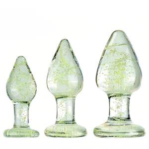 Mainan seks pelatih Dilator <span class=keywords><strong>Anal</strong></span> steker bercahaya bercahaya bercahaya mainan seks kaca kristal transparan steker bokong untuk Wanita Pria mainan masturbasi - Product Image 2