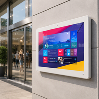 AWSTOUCH 75 Inch Layar Digital Signage Luar Ruangan IP65 yang Dipasang di Dinding, Layar LCD TFT untuk Iklan, 2000 hingga 2500 Nits, Layar Sentuh