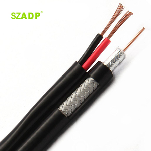 Cable Coaxial Siamés RG6 para CCTV, 75 Ohm, Cobre Puro, Blindaje de Lámina de Aluminio, Color Personalizado, Cubierta LSZH/PE/PVC, Bobina de 500m, Alto Rendimiento - Product Image 1