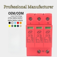 Parafoudre LEIHAO DC SPD 385V 3P 40kA pour la protection de toute la maison, dispositif de protection contre les surtensions, exportation mondiale