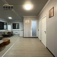 Maisonnette mobile ignifugée de 20 pieds, modèle de luxe, avec toilettes, salle de bain et cuisine, design ferme, pour extérieur, directement de l'usine