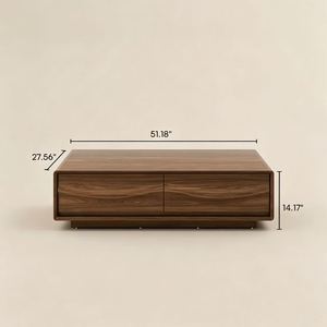 Meilleures ventes - <span class=keywords><strong>Table</strong></span> <span class=keywords><strong>basse</strong></span> rectangulaire en bois de style moderne du milieu du siècle - Product Image 2