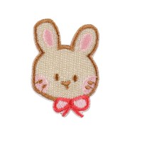 Borduurkledingaccessoires, borduurstickers, originele cartoon konijnen strik patches, zelfklevende patches, accessoires