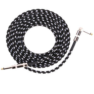 Cable de guitarra eléctrica de 10 pies con 1/4 \ "6,35mm de ángulo recto a <span class=keywords><strong>amplificador</strong></span> recto recubierto de PVC para <span class=keywords><strong>bajo</strong></span> y amplificadores - Product Image 6