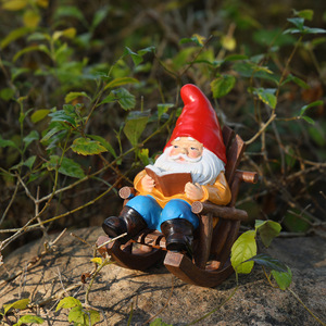 Nuevos productos transfronterizos: tumbona, tapete de lectura, adornos de jardín, decoración para <span class=keywords><strong>el</strong></span> hogar y exteriores, White-Bearded - Product Image 4